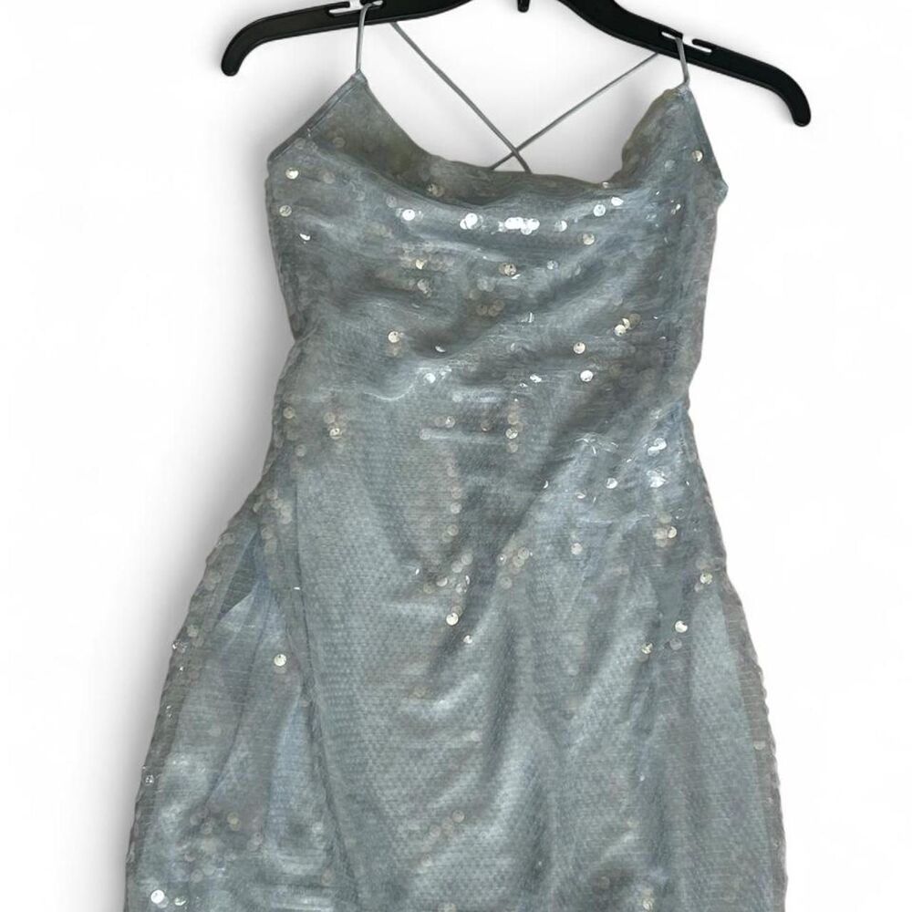 Wild Fable Women's Blue Sequin Mini Dress